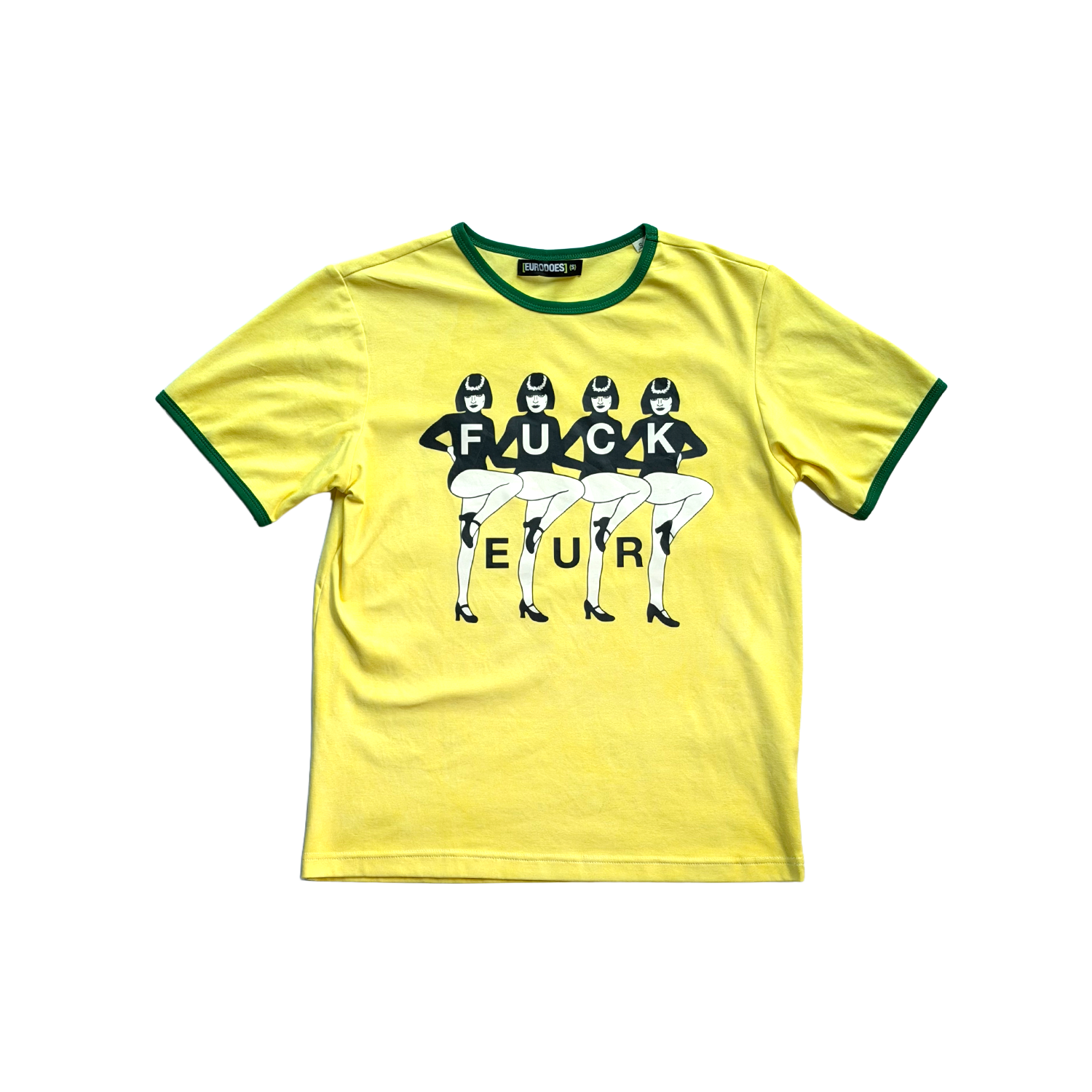 "FUCK EUR” RINGER TEE (YELLOW)
