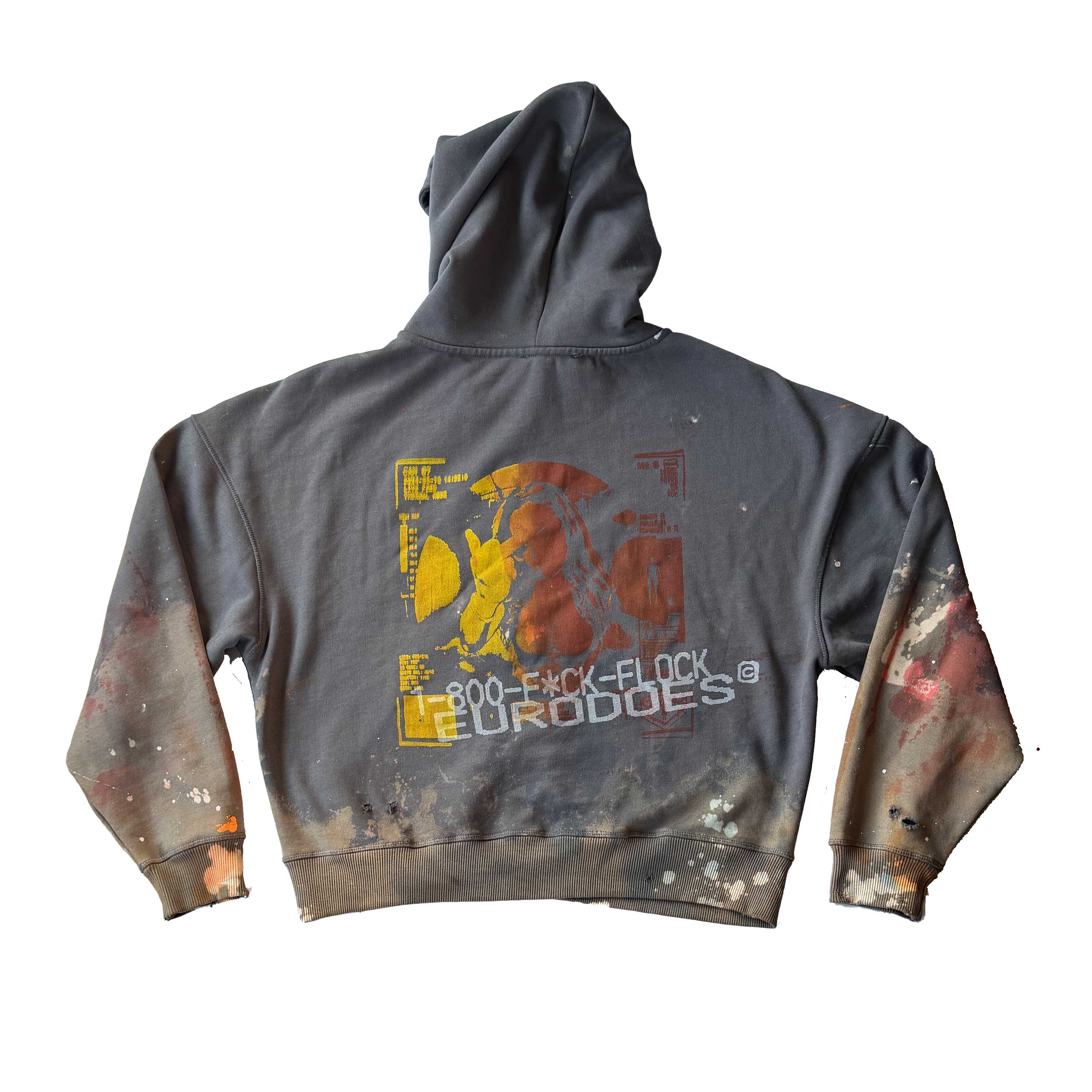 DELUXE 1-800-F*CK-FLOCK BASIC ZIP UP (DARK GRAY)